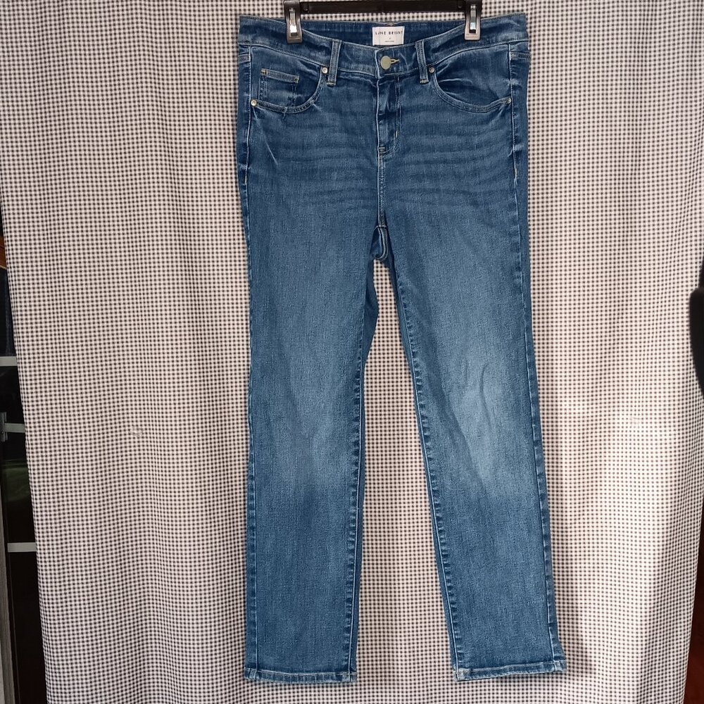 Lane Bryant Mid Rise Signature Fit Straight Medium Wash Denim Jeans Size 14 - Picture 3 of 8